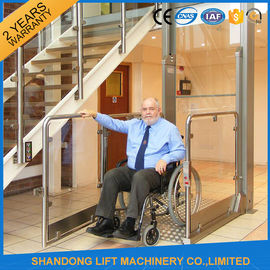 Ascenseur hydraulique de plate-forme de fauteuil roulant avec la poudre enduisant le matériel alliage d'acier inoxydable/d'aluminium